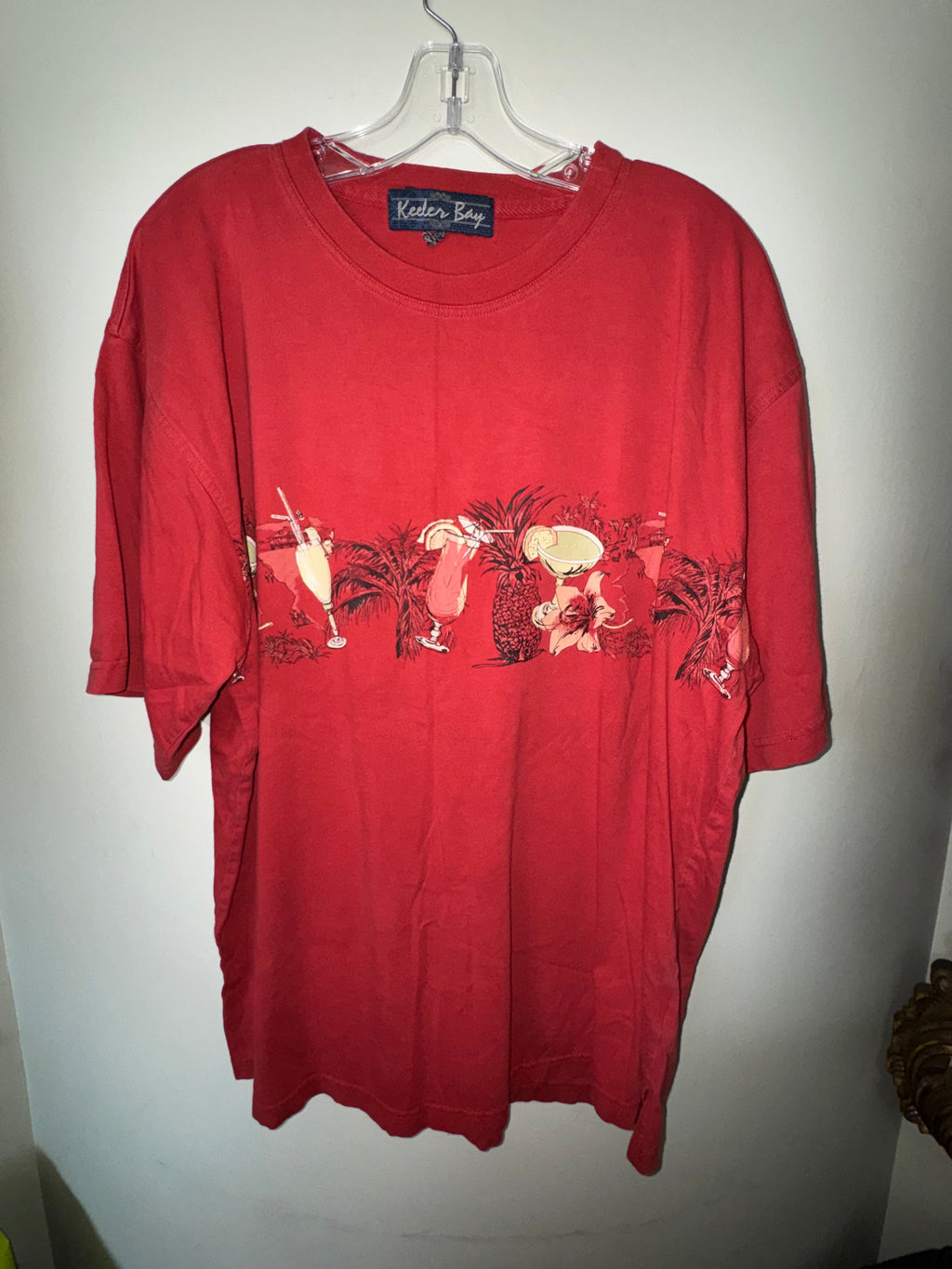 Keeler Bay Red Tropical Drink Tee