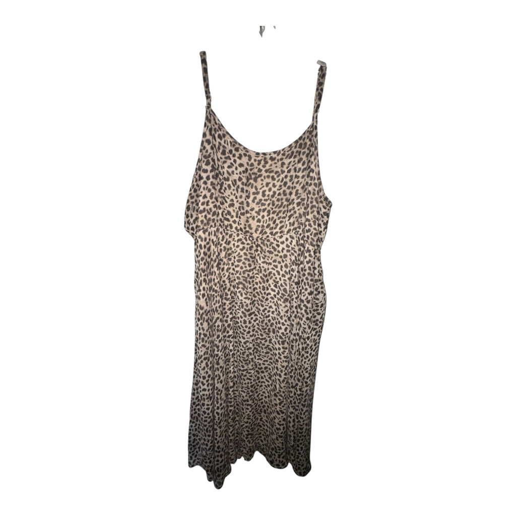 Torrid Leopard Print Handkerchief Hem Midi Dress