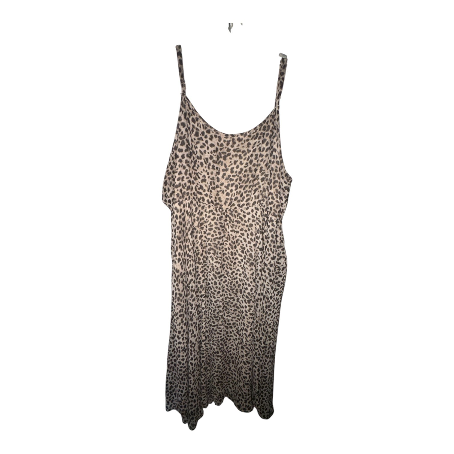 Torrid Leopard Print Handkerchief Hem Midi Dress