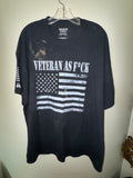 Gilden "Veteran As F*ck" Distressed Black Tee