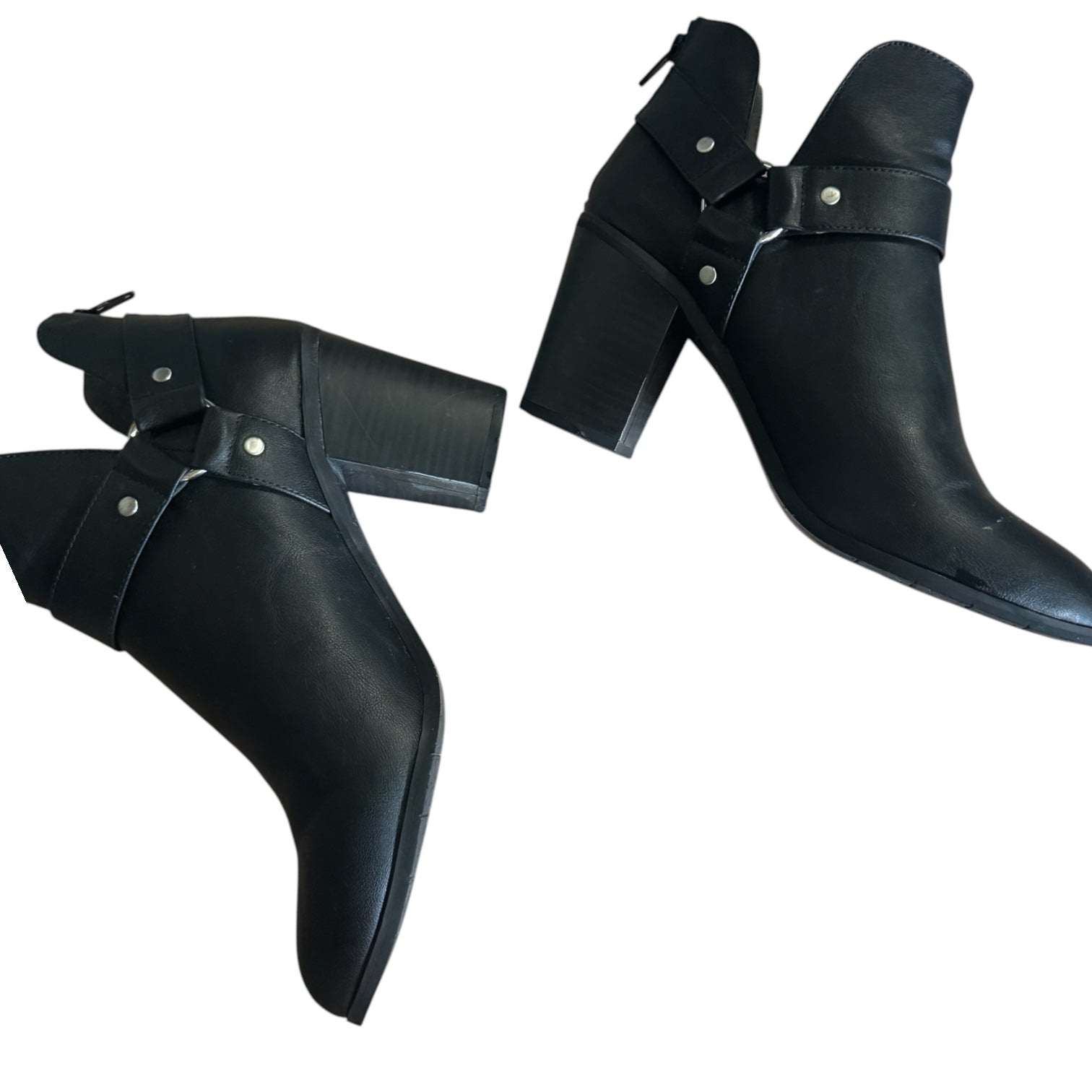 Black Harness Ankle Booties