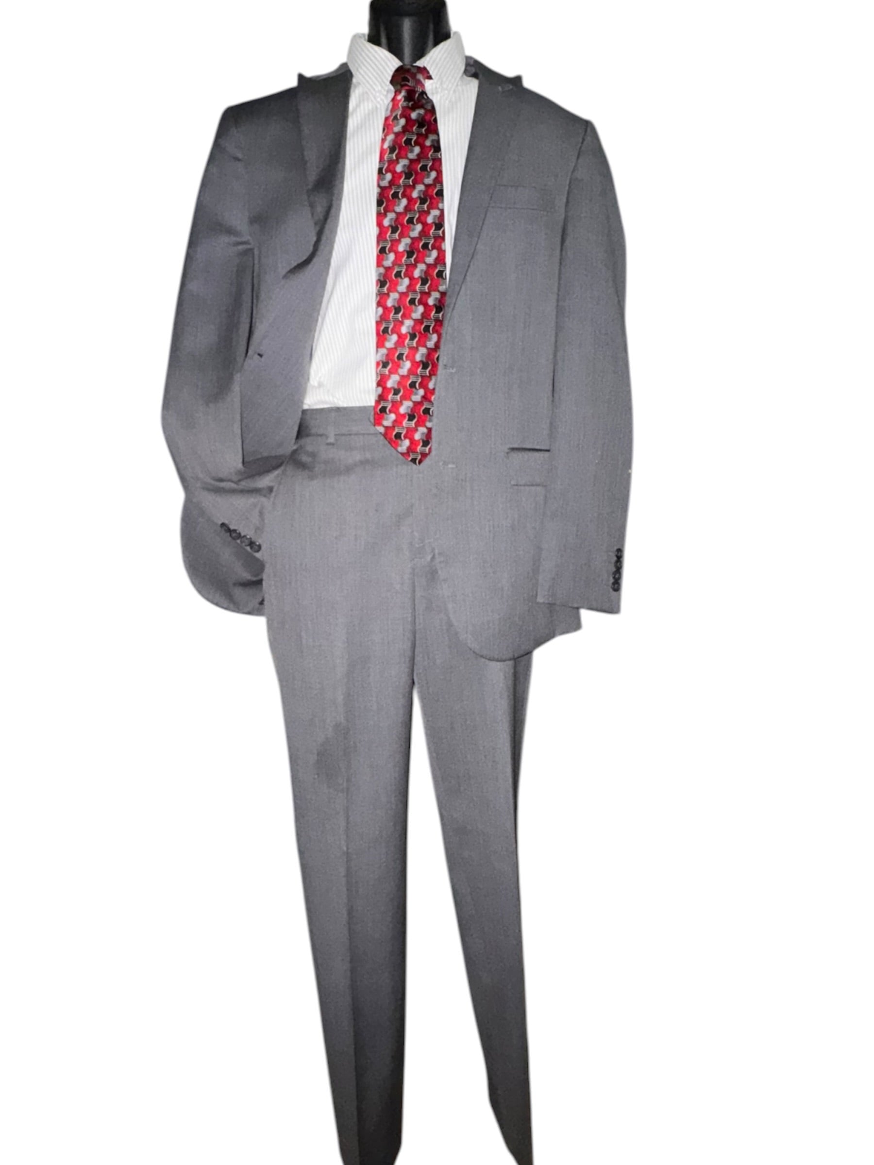 Egara Gray Two-Piece Slim-Fit Suit