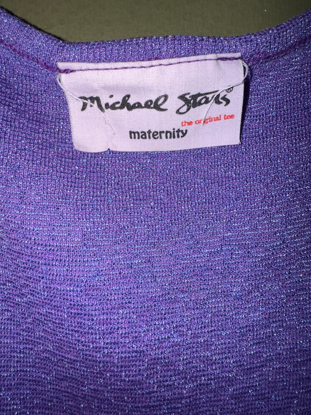 Michael Stars Maternity Purple Ruched Tank Dress