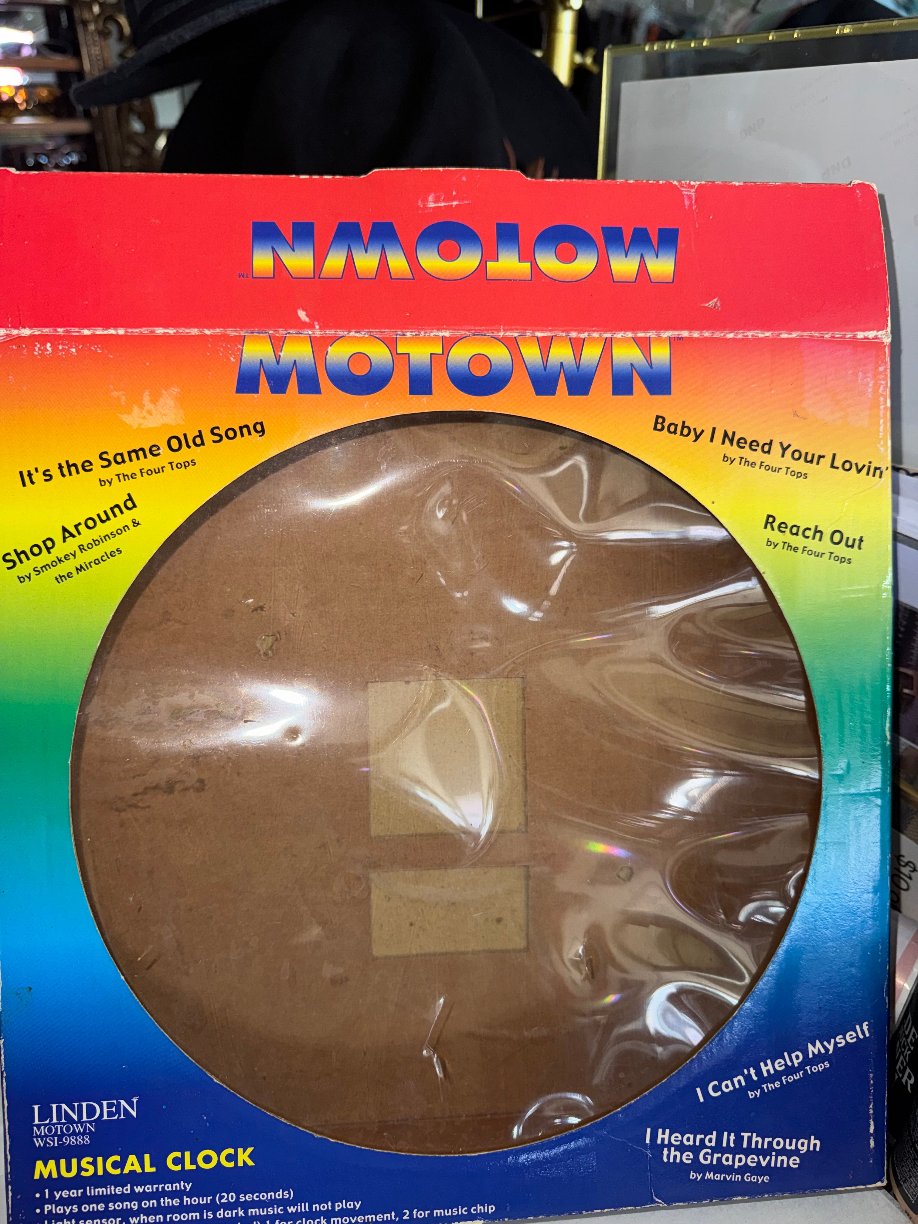 Vintage Motown Linden Musical Wall Clock WSI-9888 | Working + Original Box