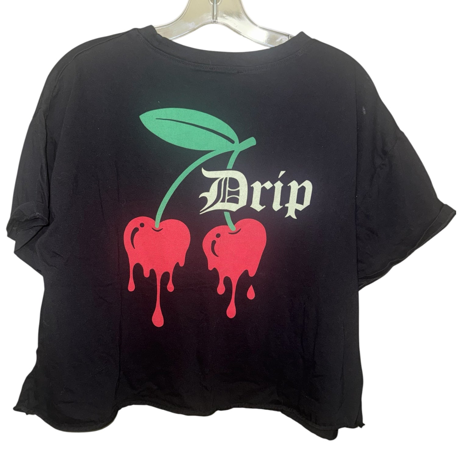 Ruby & Lace Drip Cherry Cropped T-Shirt