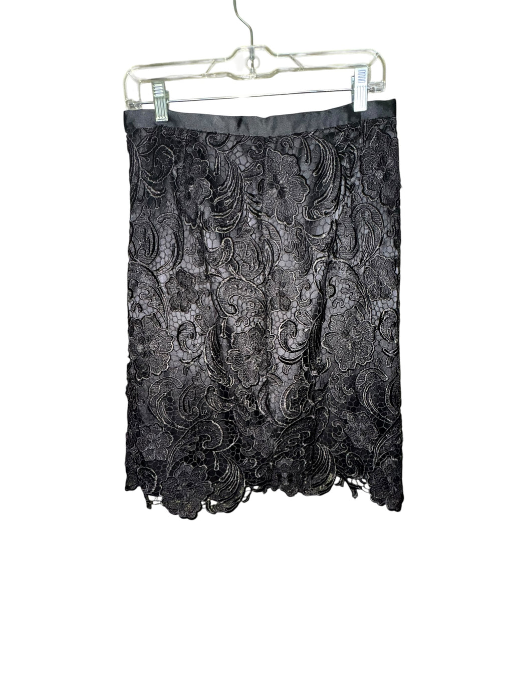 Black Lace Pencil Skirt