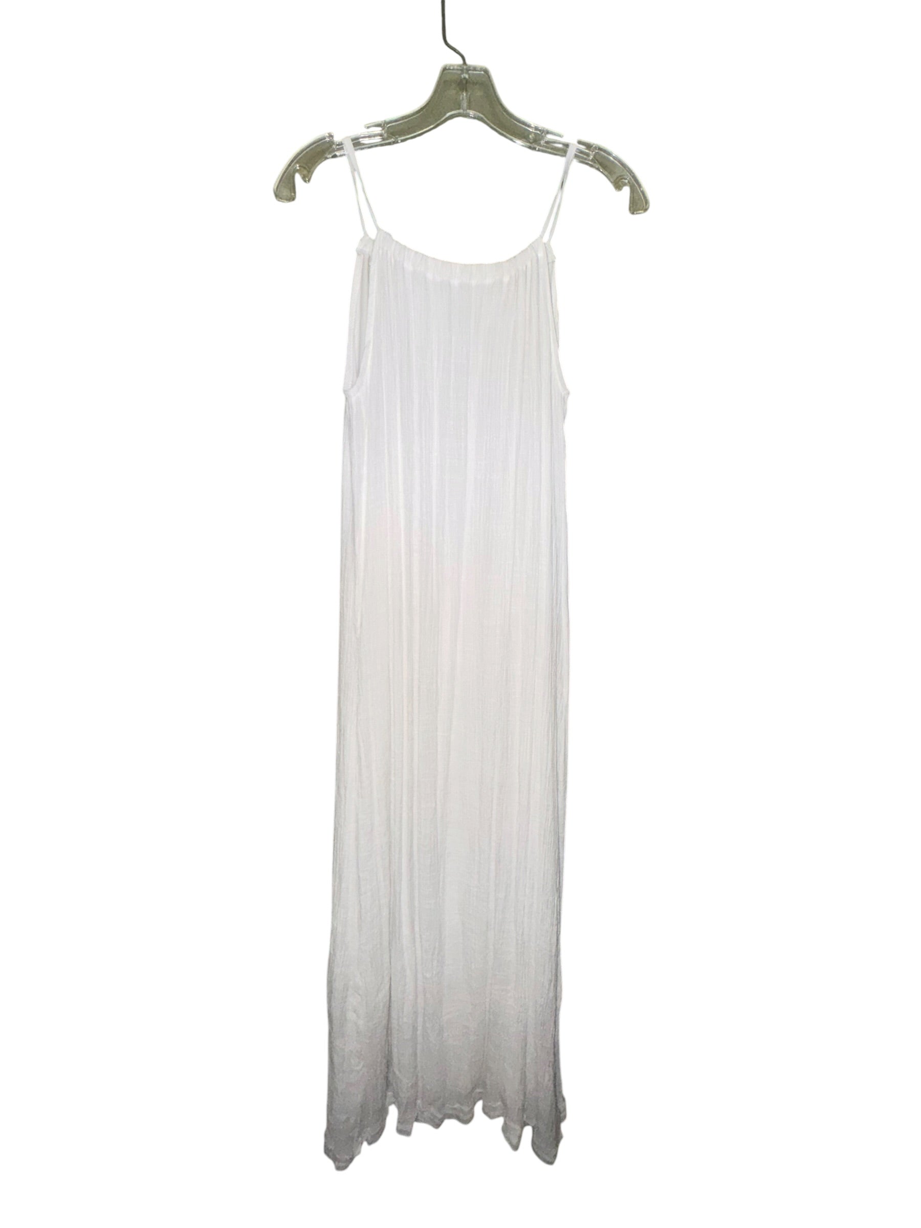 White Crinkle Maxi Dress