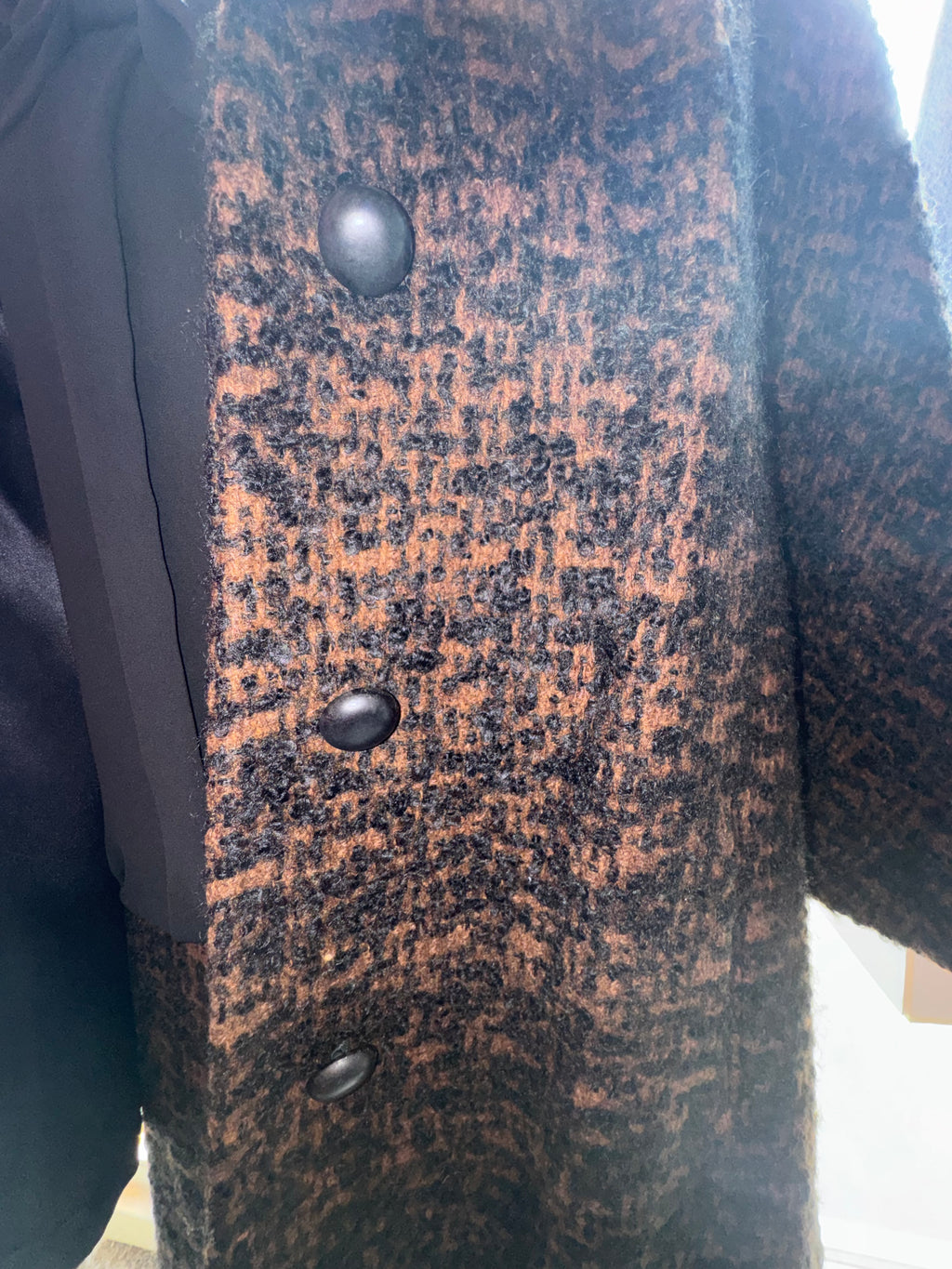 Vintage Betty Rose Brown & Black Textured Jacket & Skirt Set