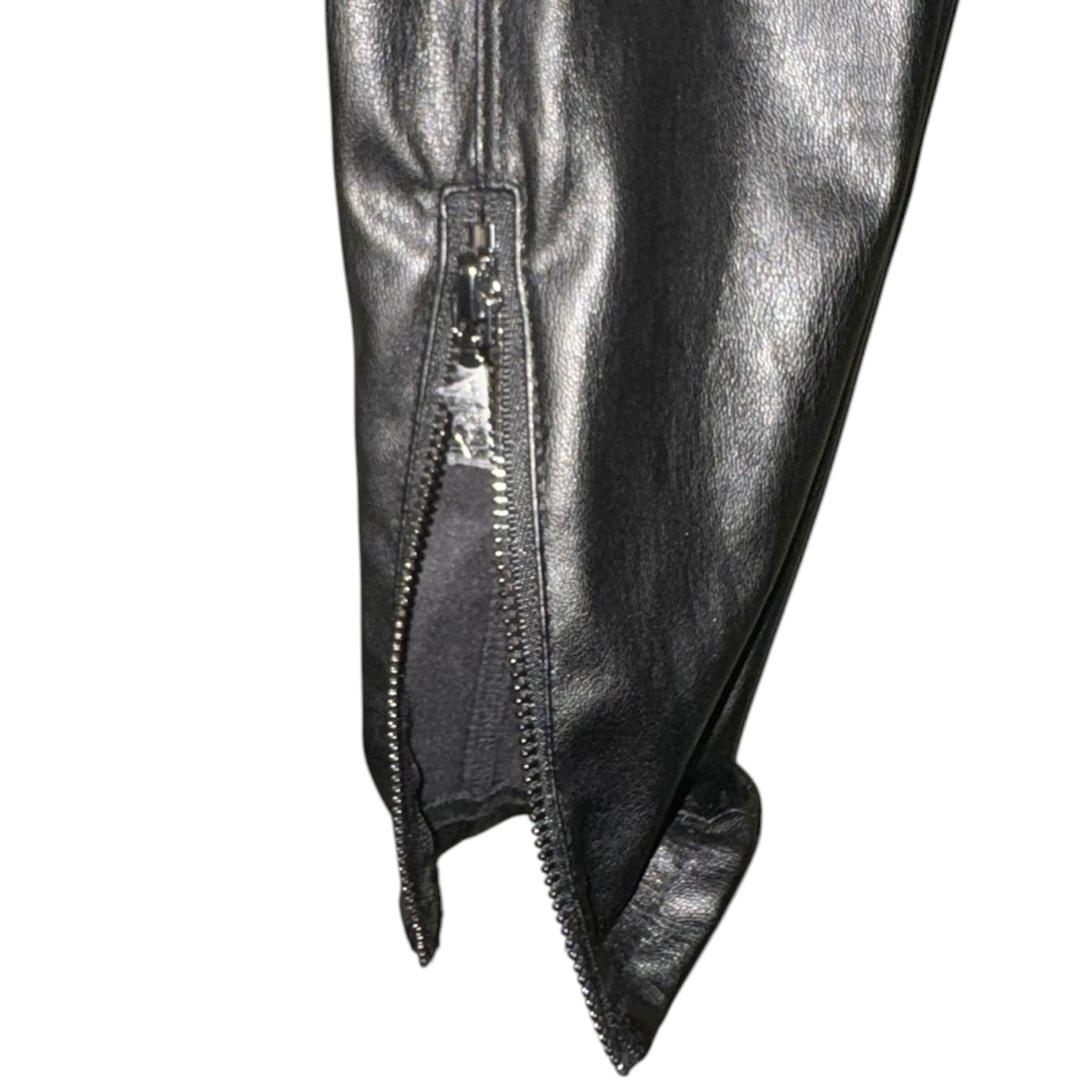 Guess Black Faux-Leather Moto Pants