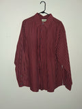 St. John’s Bay Burgundy Striped Oxford Shirt