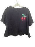 Ruby & Lace Drip Cherry Cropped T-Shirt