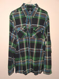 Ascend Green & Blue Plaid Long-Sleeve Shirt