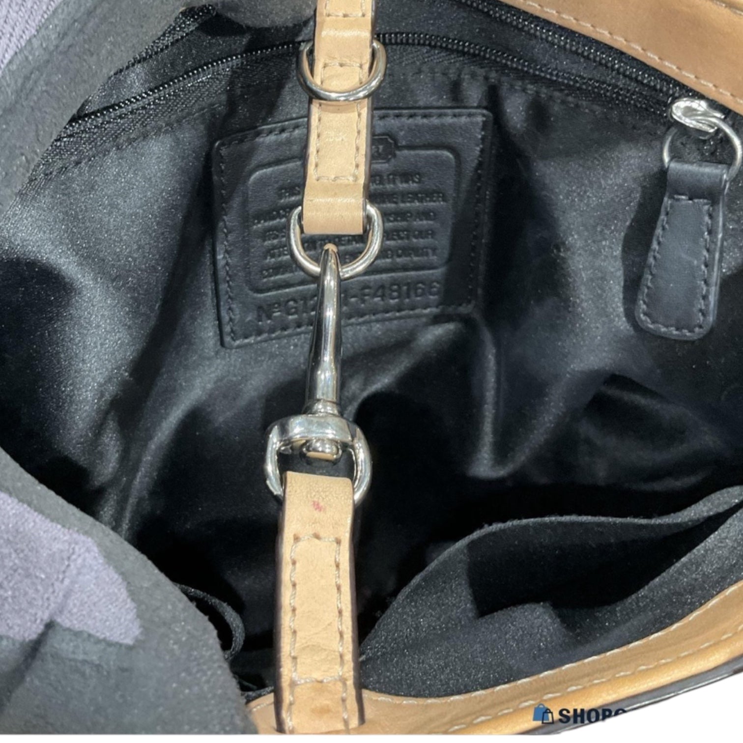 Authentic Coach Signature Patent Leather Tote Bag Black F48169 | Legitmark COA