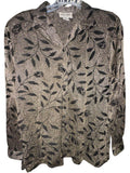 Alfred Dunner Petite Metallic Floral Blouse