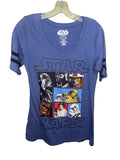 Star Wars Blue Character Graphic V-Neck T-Shirt