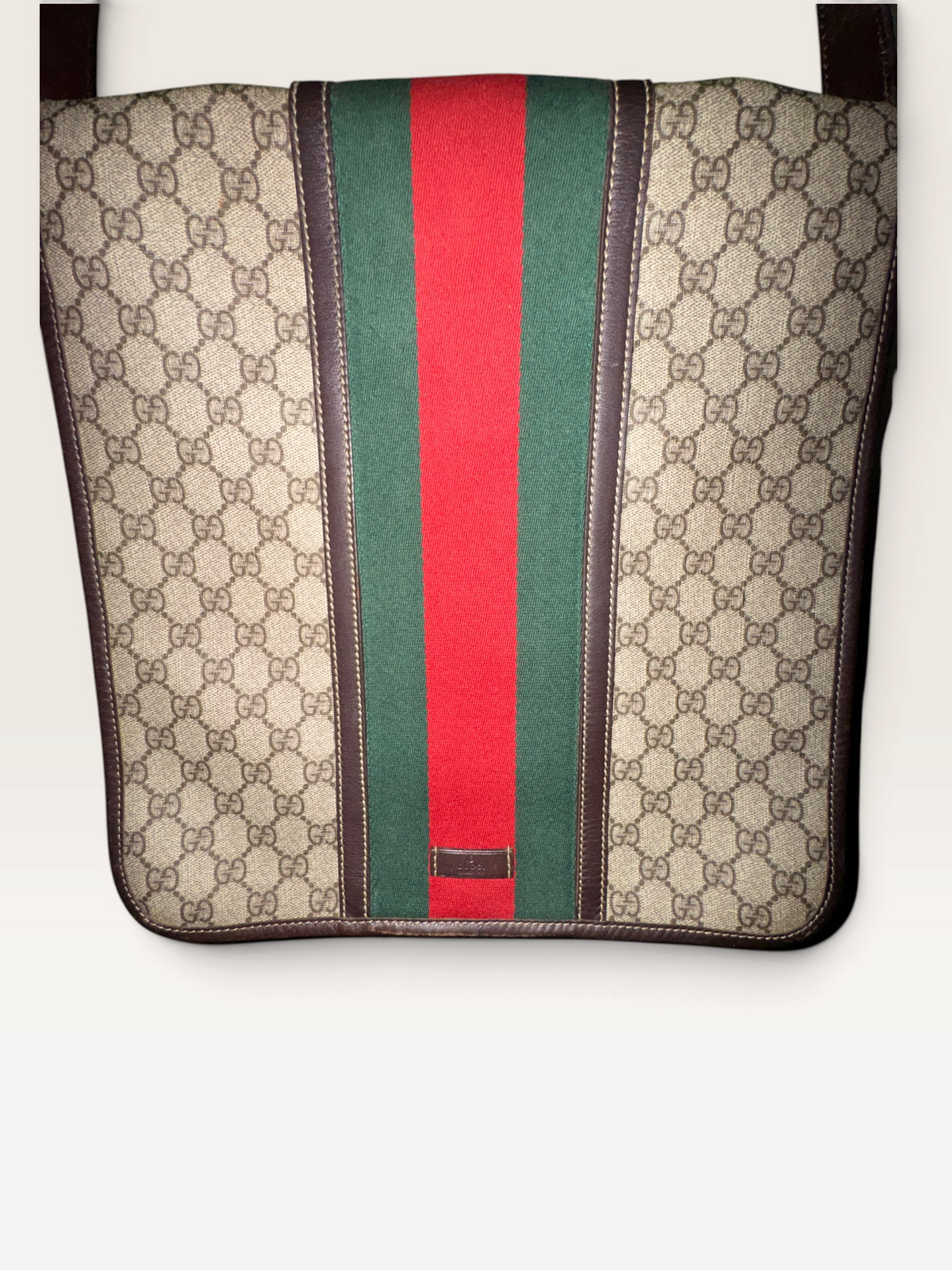 Vintage Gucci GG Supreme Web Messenger Crossbody Bag – Style 201444