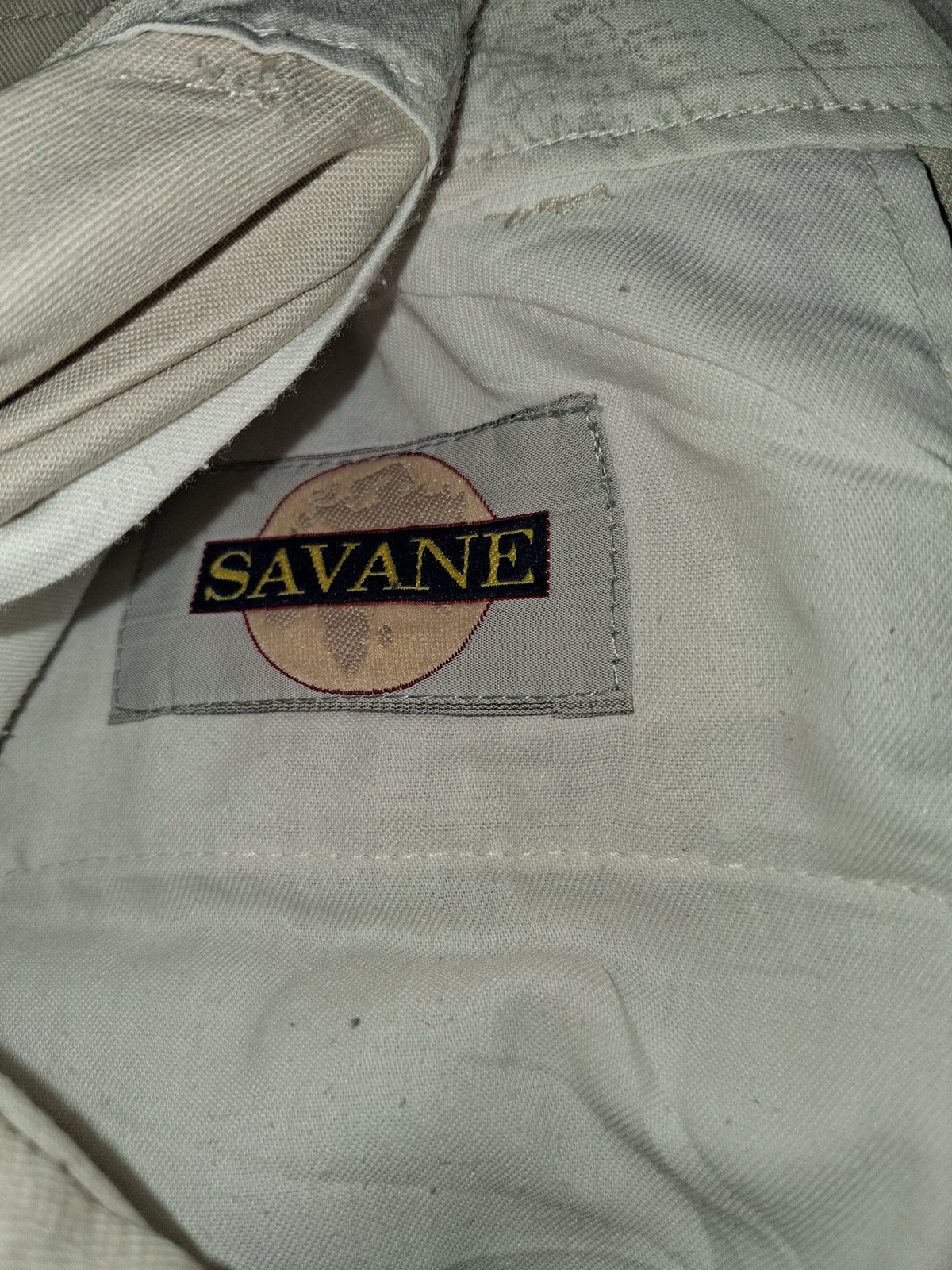 Savane Light Tan Pleated Chino Pants