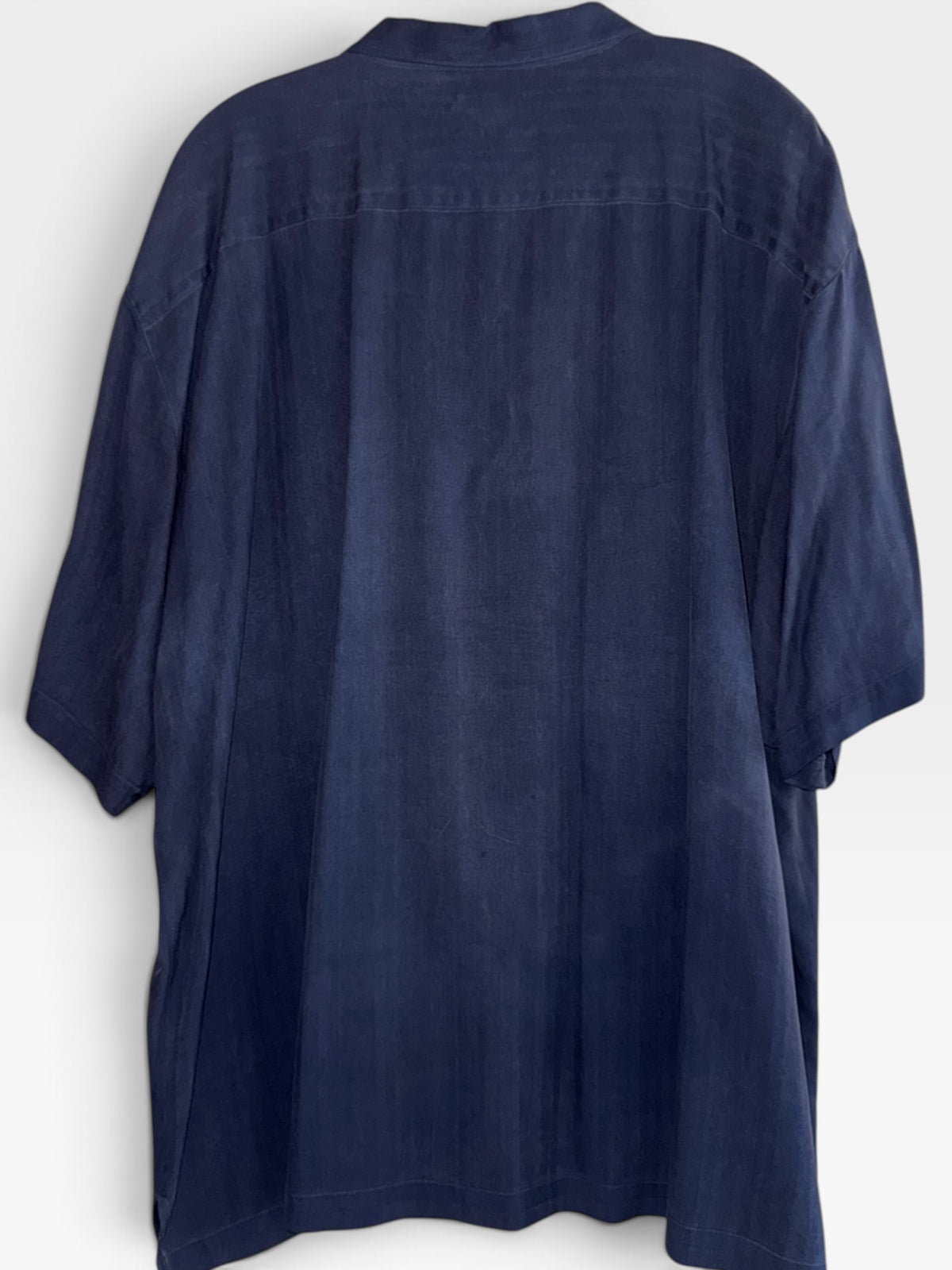 Eagle Dry Goods Navy 100% Silk Camp Shirt