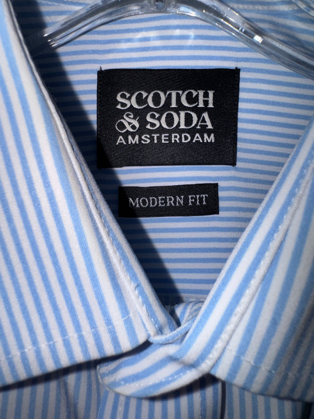 Scotch & Soda Blue Pinstripe Modern-Fit Shirt