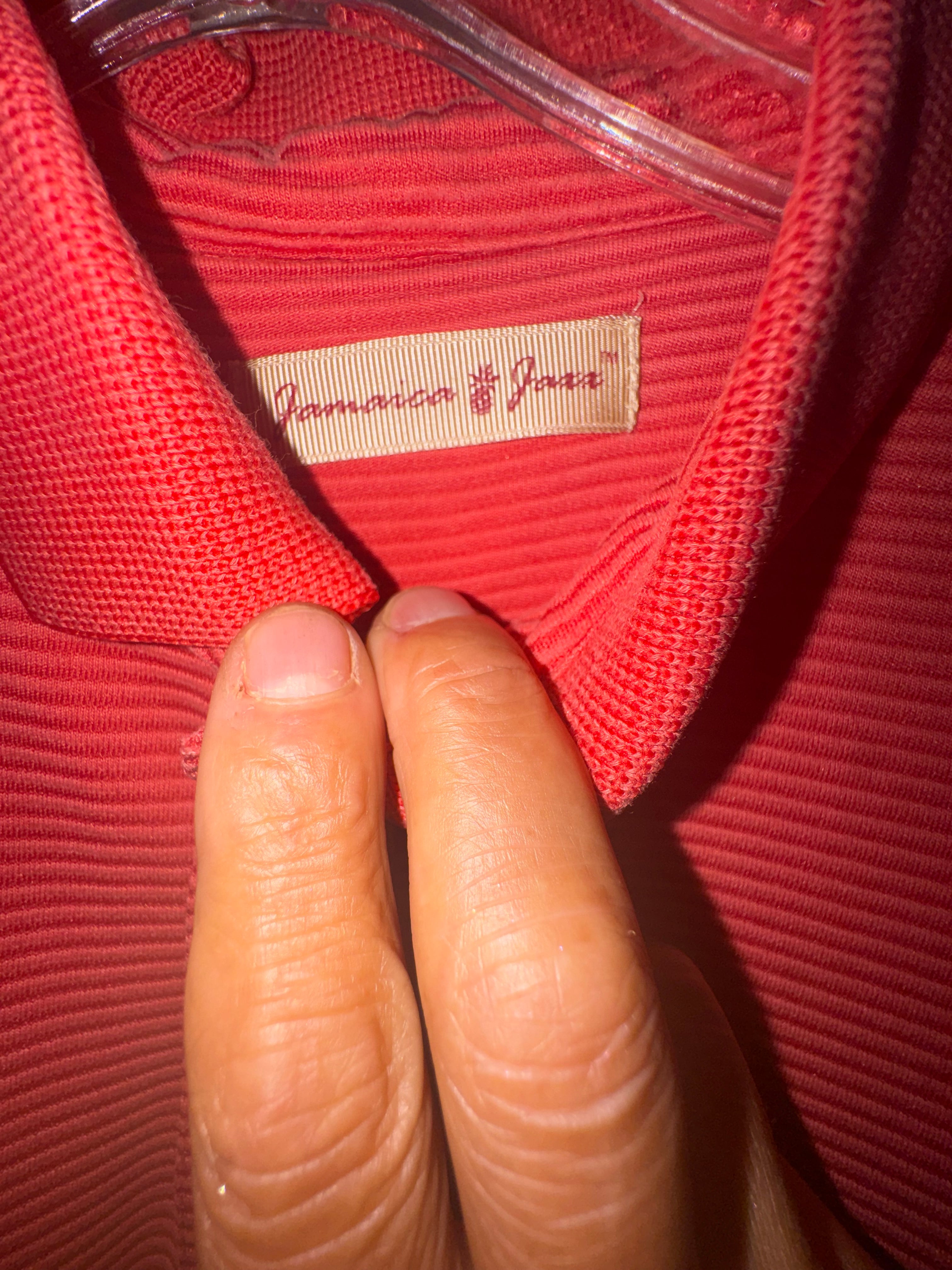 Jamaica Jaxx Men's Ribbed Textured Polo Shirt