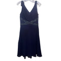 Navy Sleaveless Beaded Dress