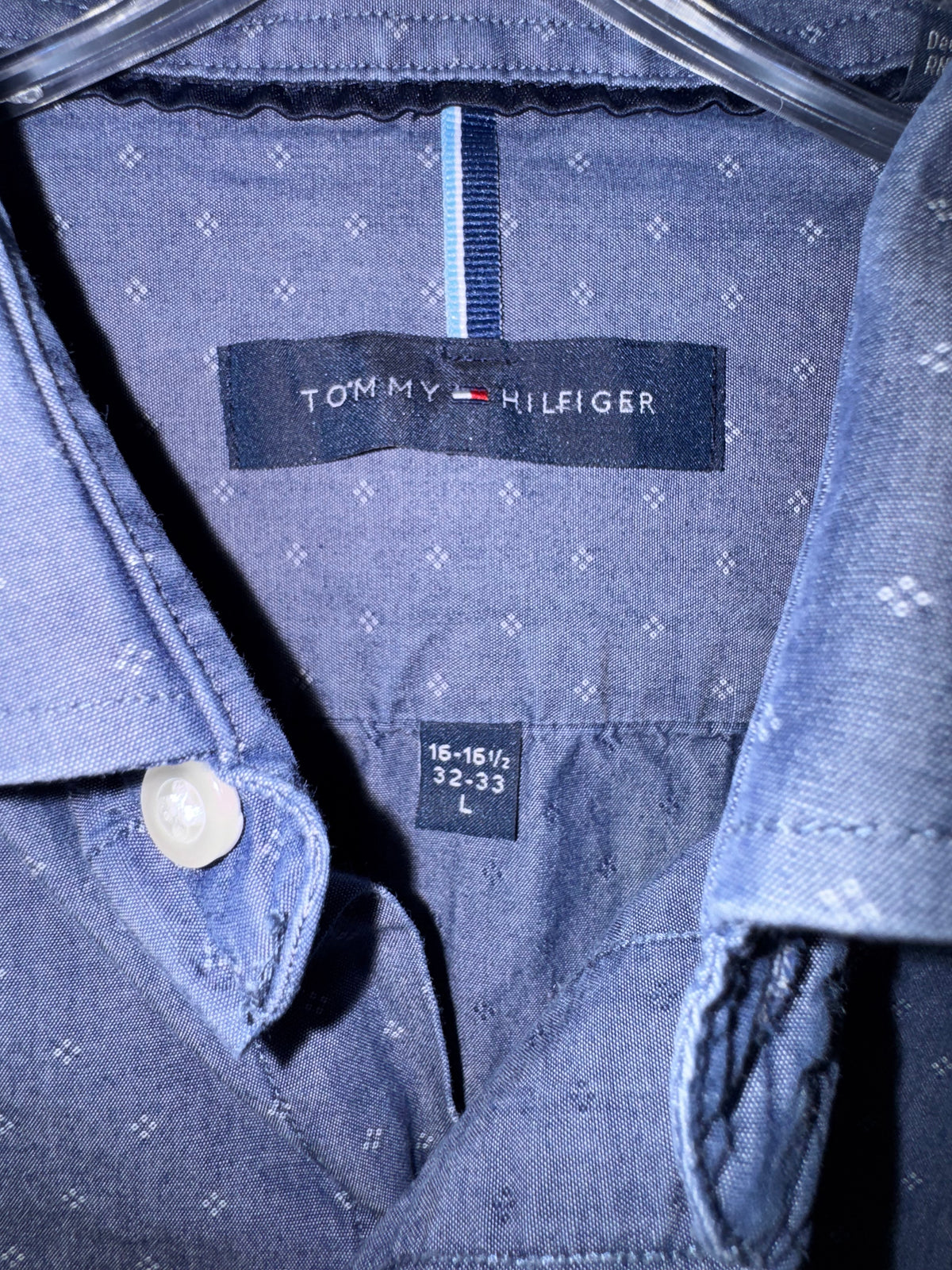 Tommy Hilfiger Blue Dotted Button-Down Shirt