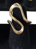 Large S-Curve Gold-Tone Ring
