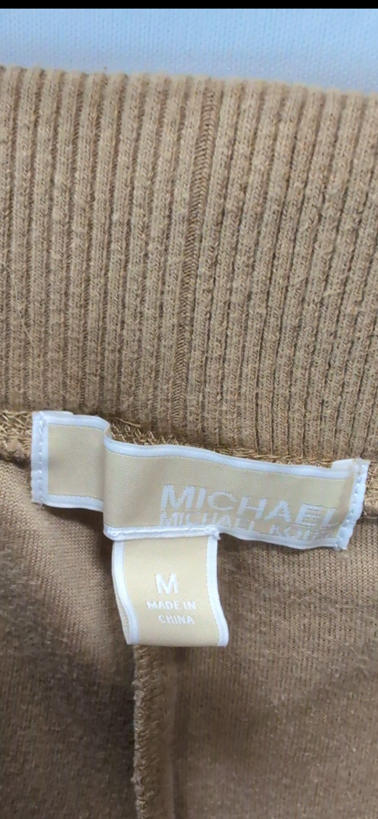Michael Kors Tan Velour Zip-Up Hoodie & Matching Pants Tracksuit Set