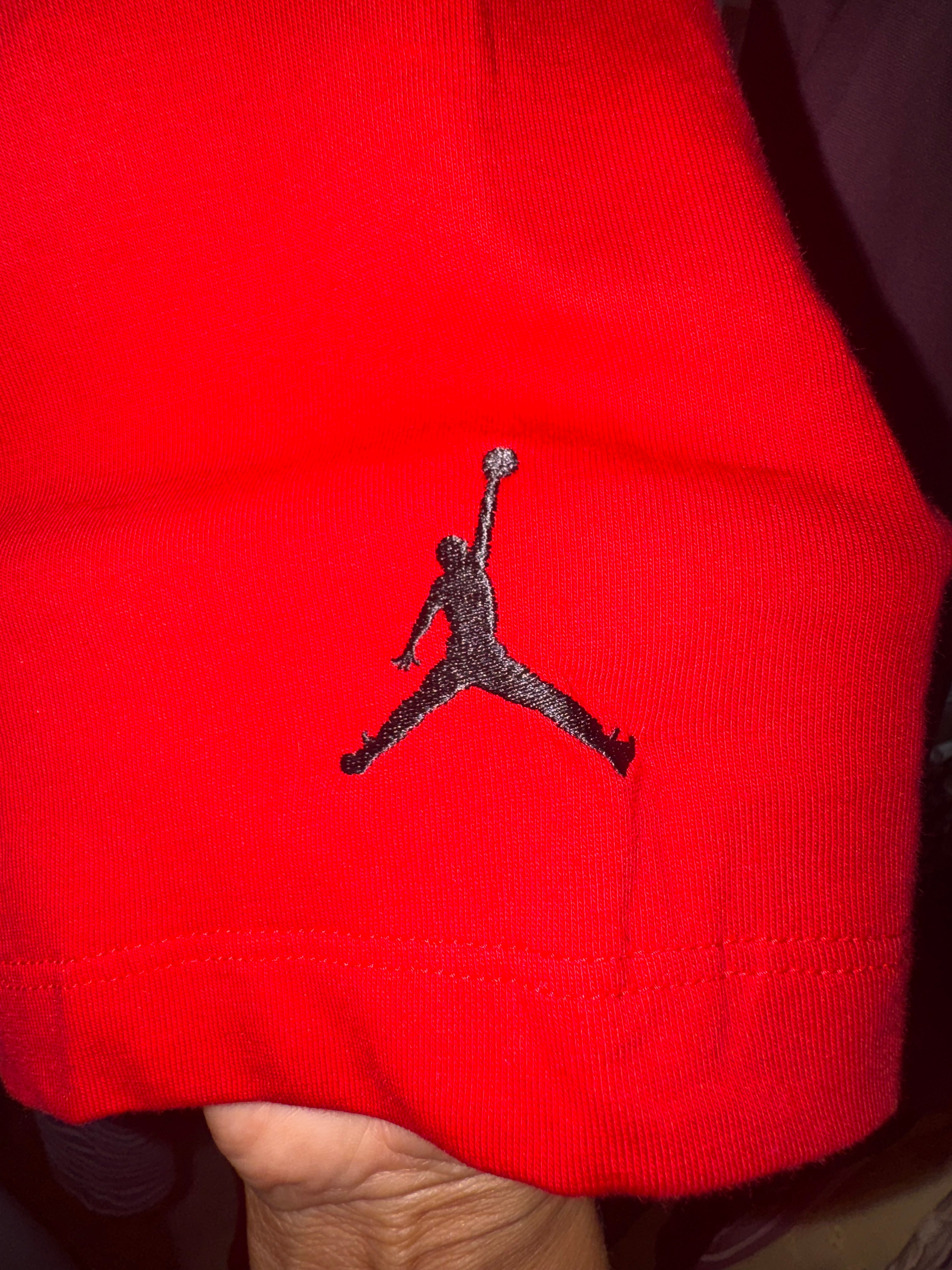 Jordan Red Embroidered Logo T-Shirt