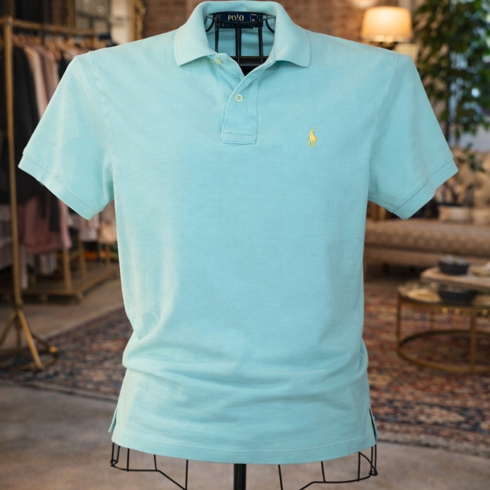 Polo by Ralph Lauren Men's Aqua Polo Shirt