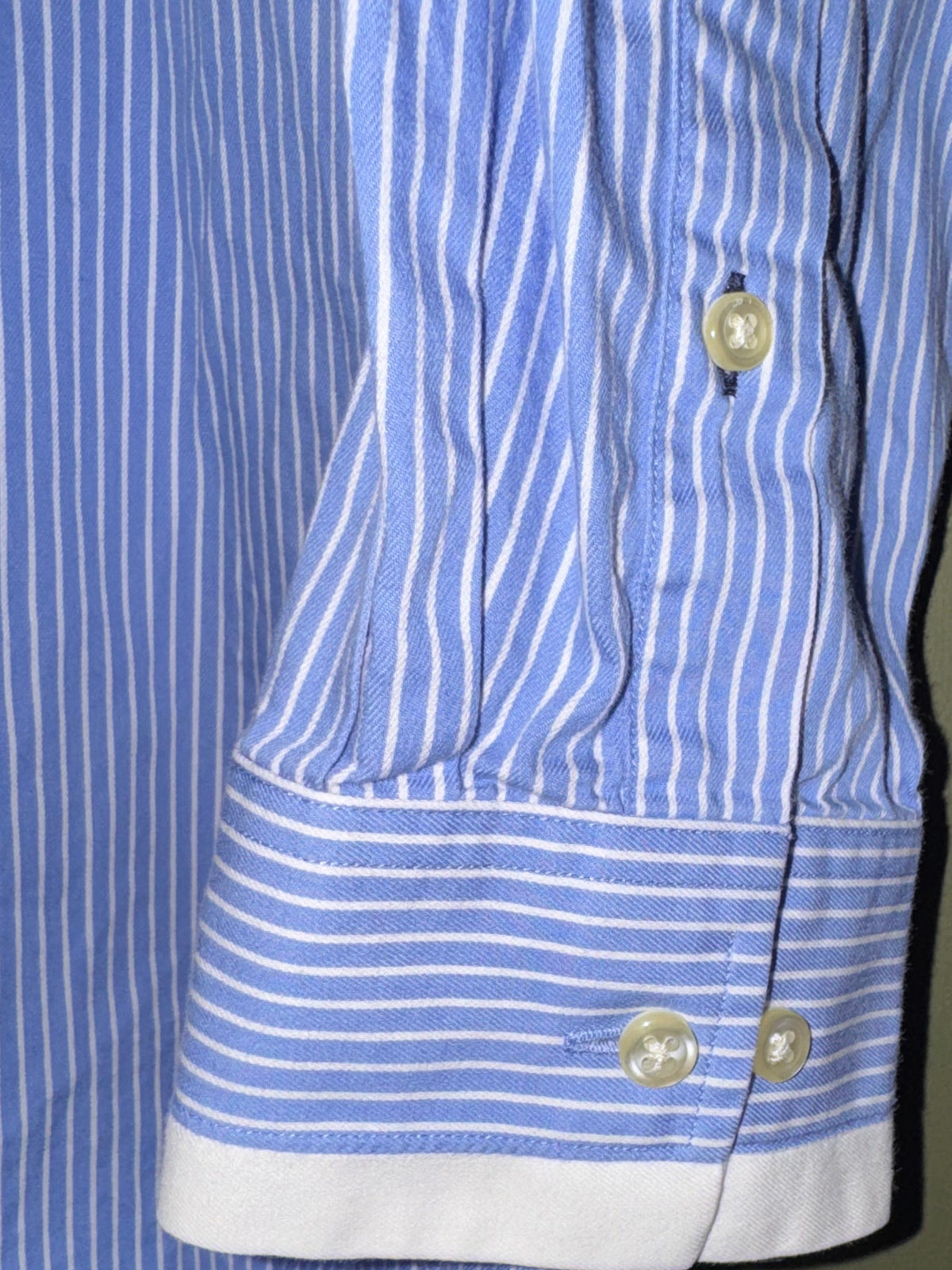 Tommy Hilfiger Blue Striped Regular Fit Shirt, 17/32–33