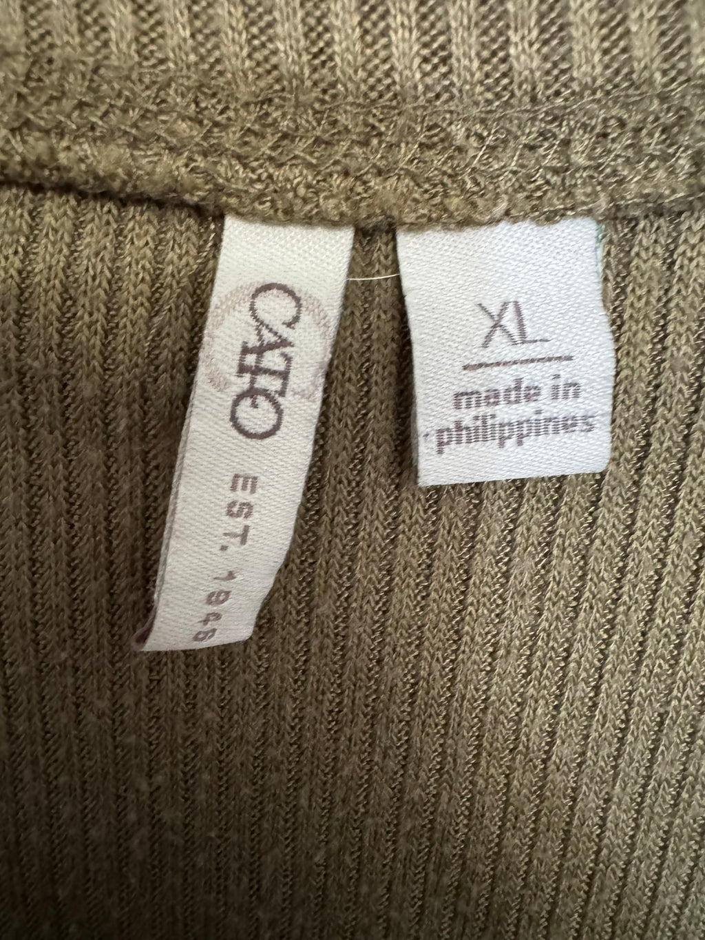 Cato Ribbed Henley Tee