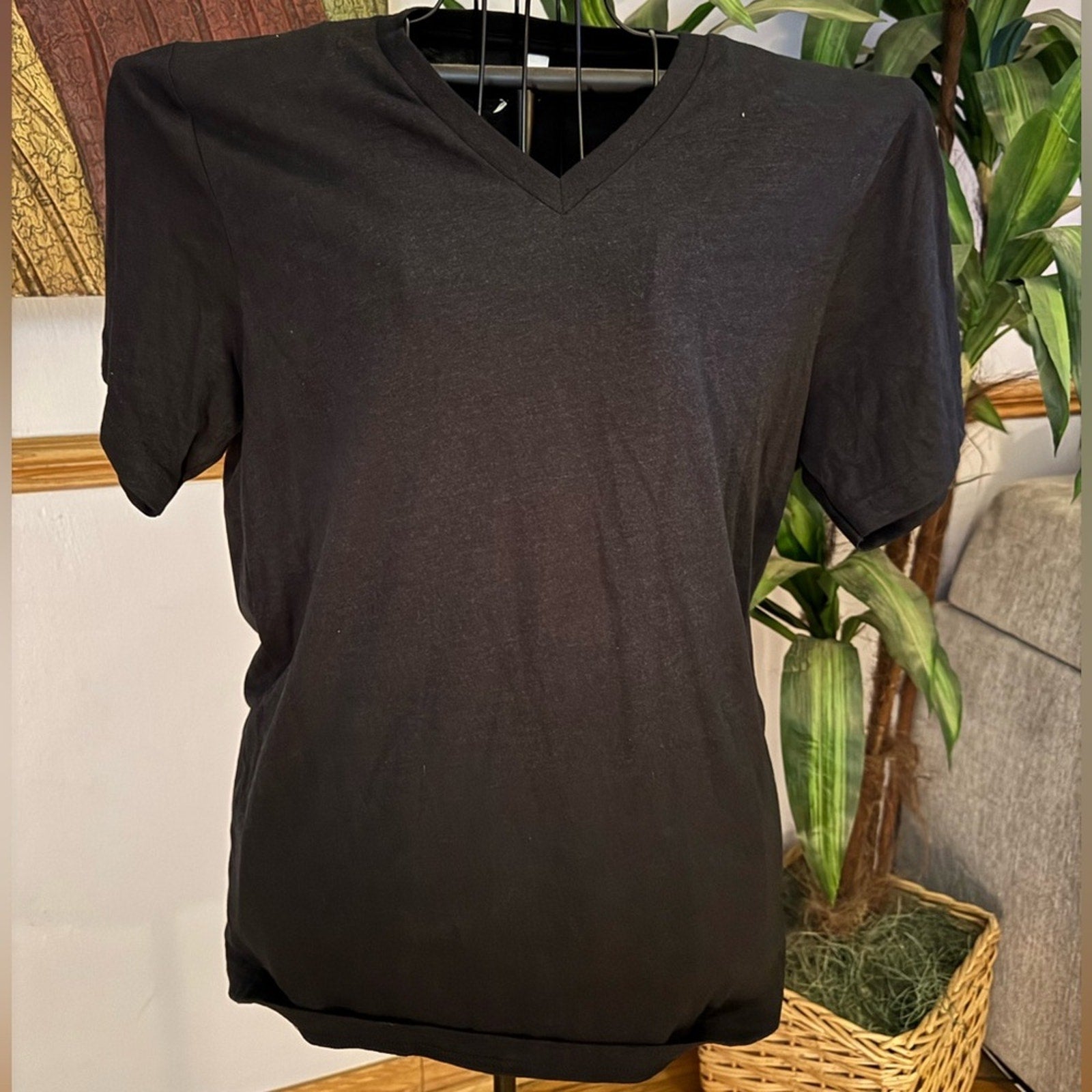 Bella Canvas Men's Black V-Neck Tee