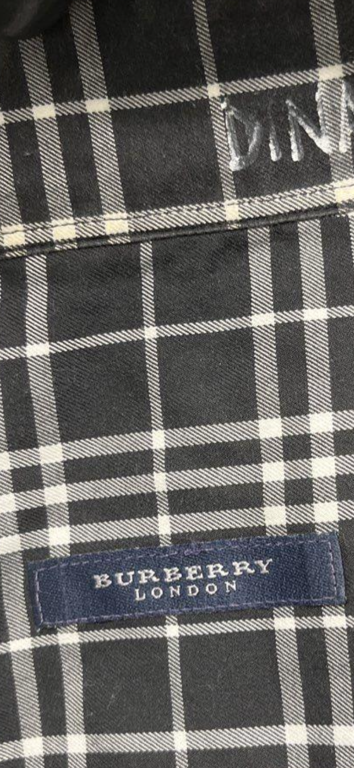 Vintage Burberry London Men’s Plaid Button Down Shirt