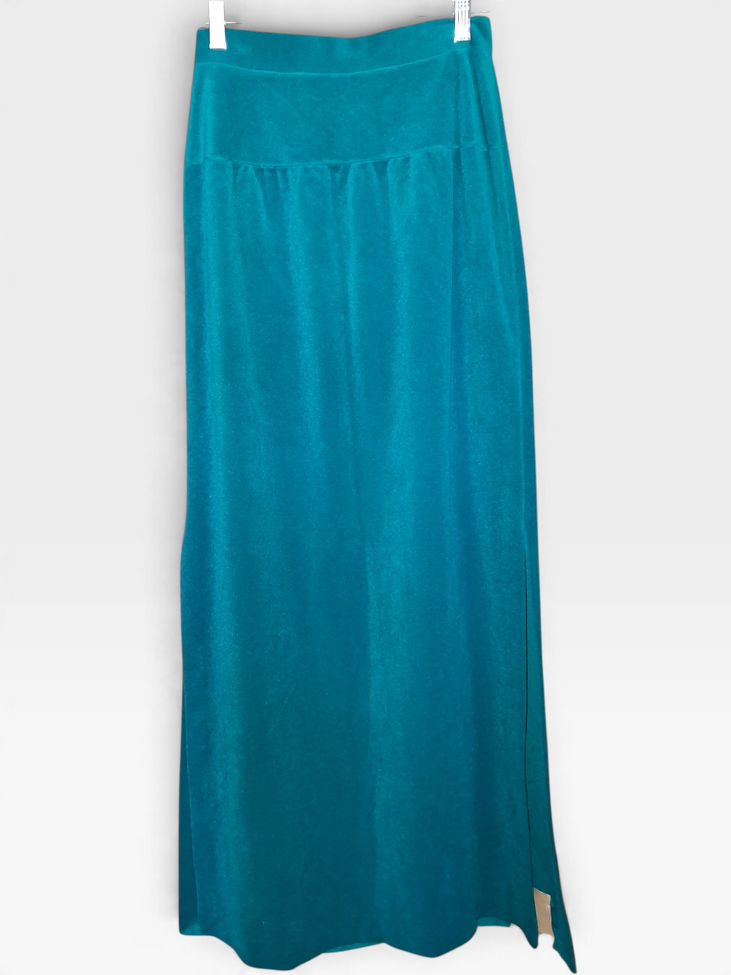 Vintage Vanity Fair Emerald Green Velour Maxi Skirt