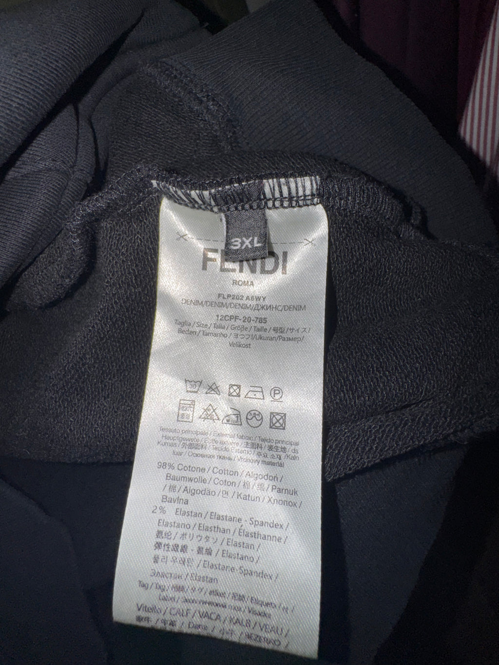 Fendi Black FF Sleeve-Tape Zip Hoodie