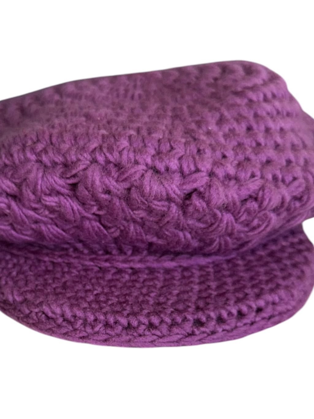 Purple Crochet Newsboy Cap