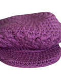 Purple Crochet Newsboy Cap