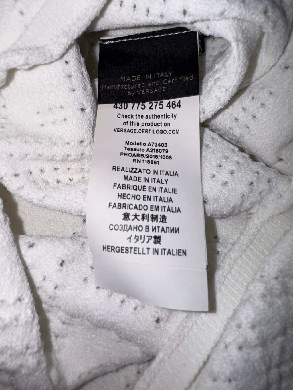 AUTHENTIC VERSACE 2016 Geometric Medusa Knit Dress