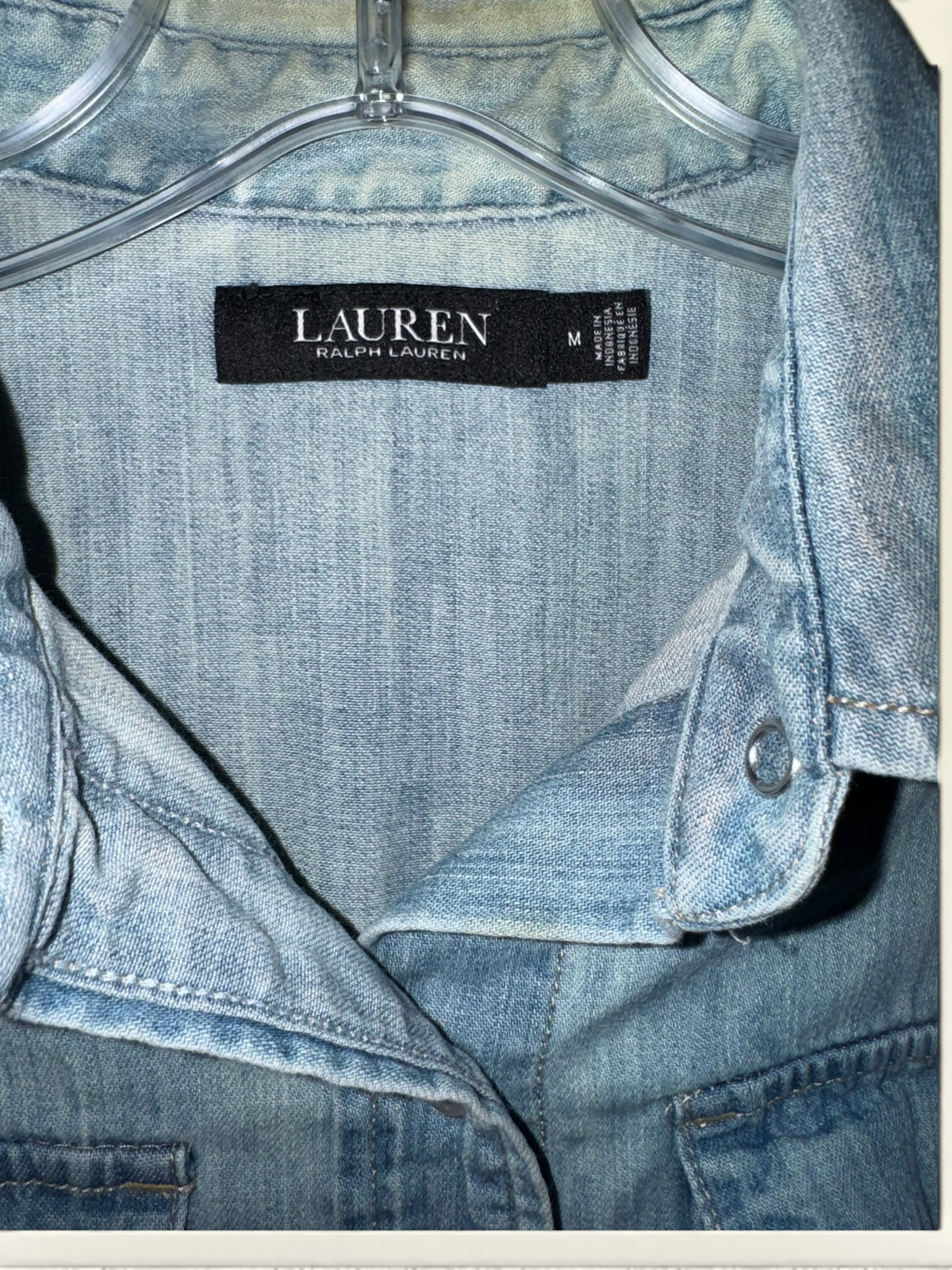 Lauren Ralph Lauren Puff-Sleeve Western Denim Shirt