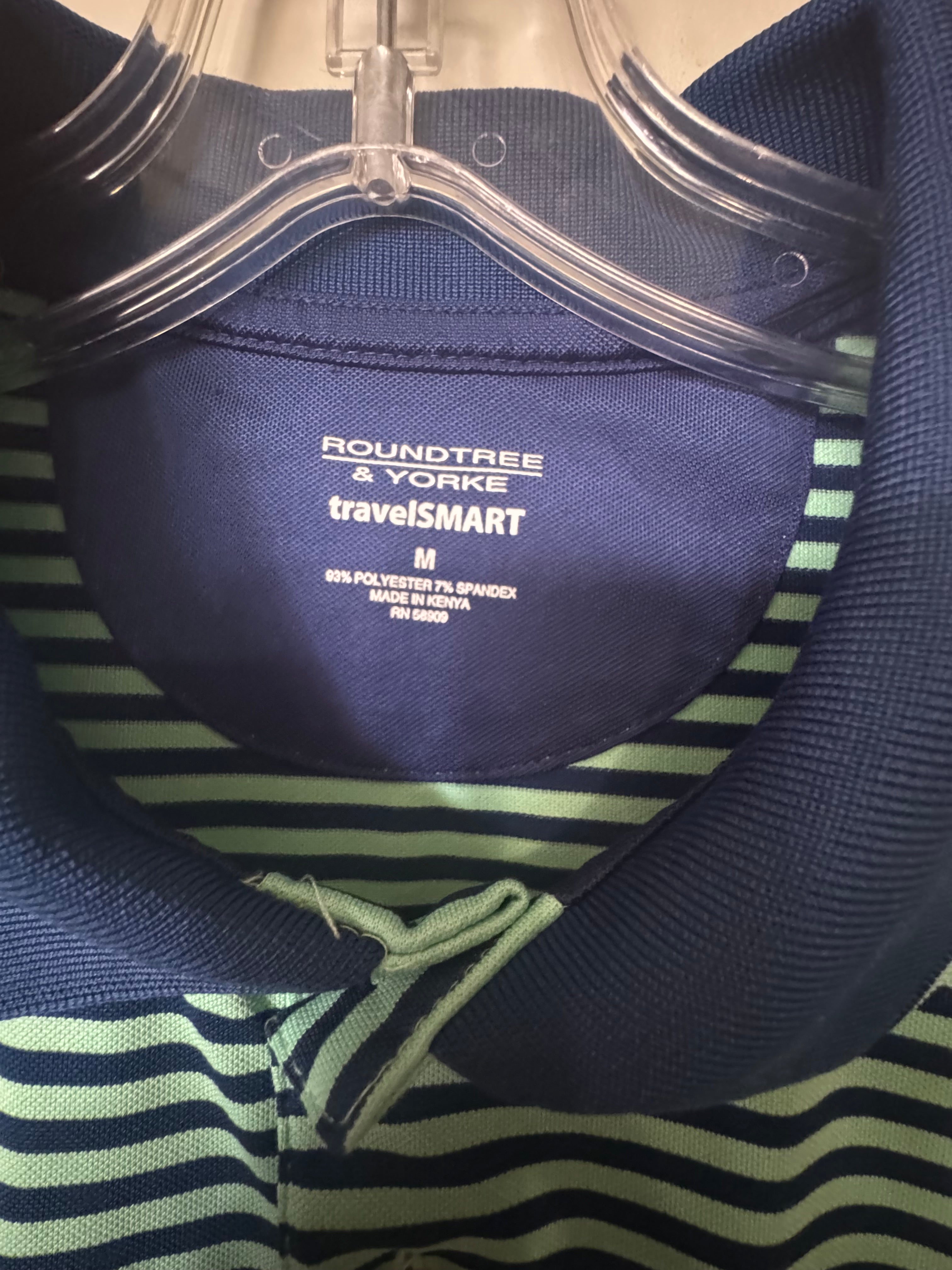 Roundtree & Yorke travel SMART Men's Striped Polo Shirt