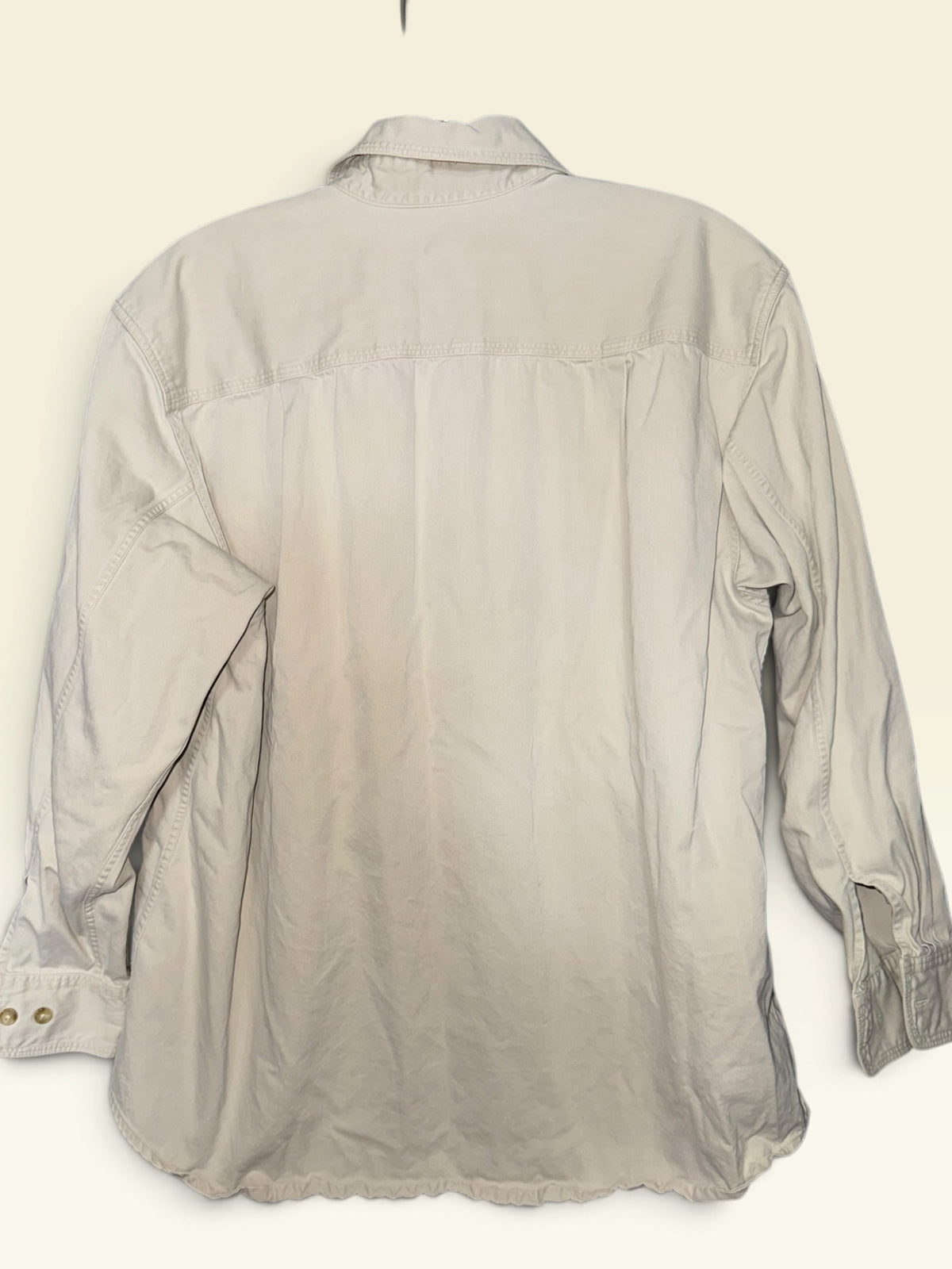 Limited Chinos Cream Cotton Button-Front Shirt