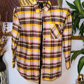 Wild Fable Yellow and Pink Plaid Shirt