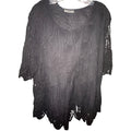 Lotus Crochet Open-Knit Tunic Shirt