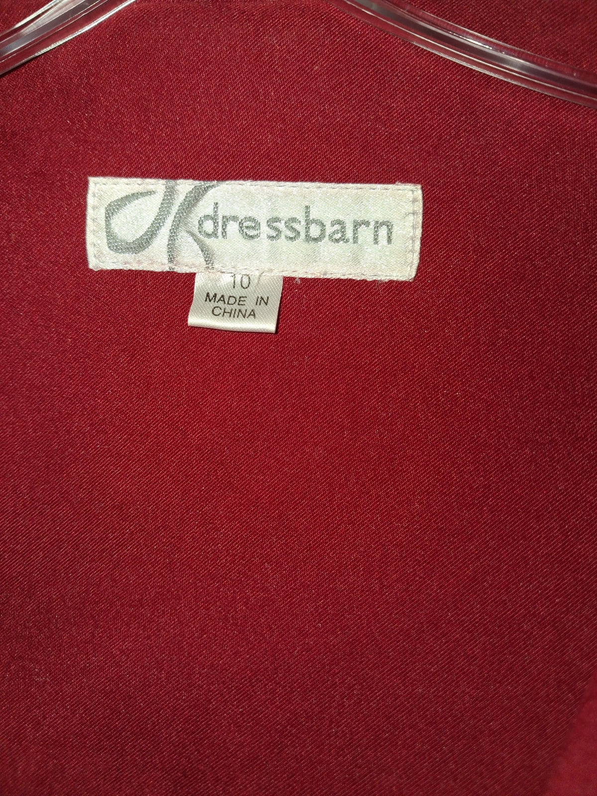 Dressbarn Red Floral Embellished Zip-Front Jacket