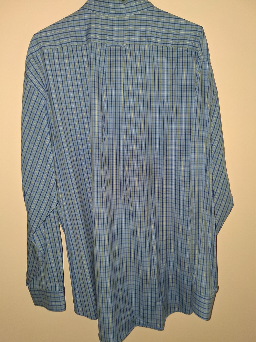 IZOD Blue & Yellow Plaid Wrinkle-Free Oxford Shirt