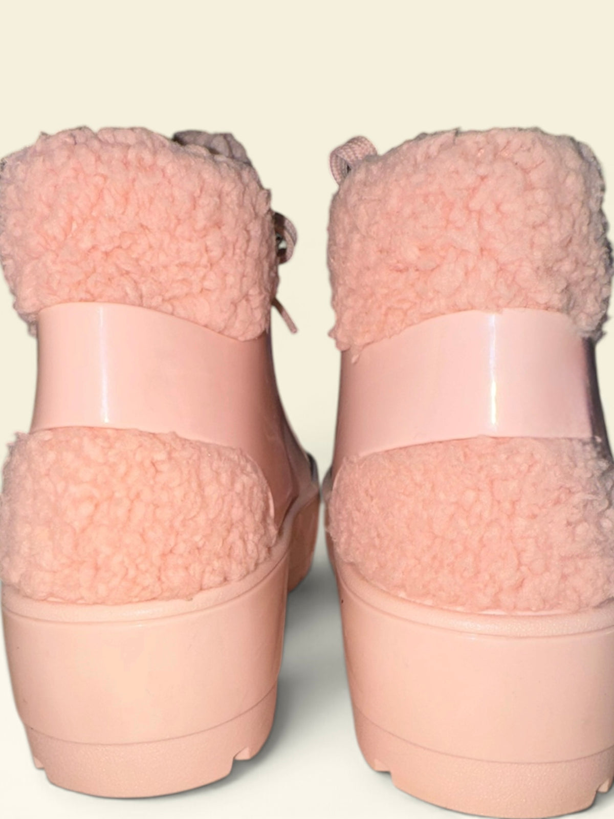 Melissa Fluffy Blush Pink Platform Sneaker Boots