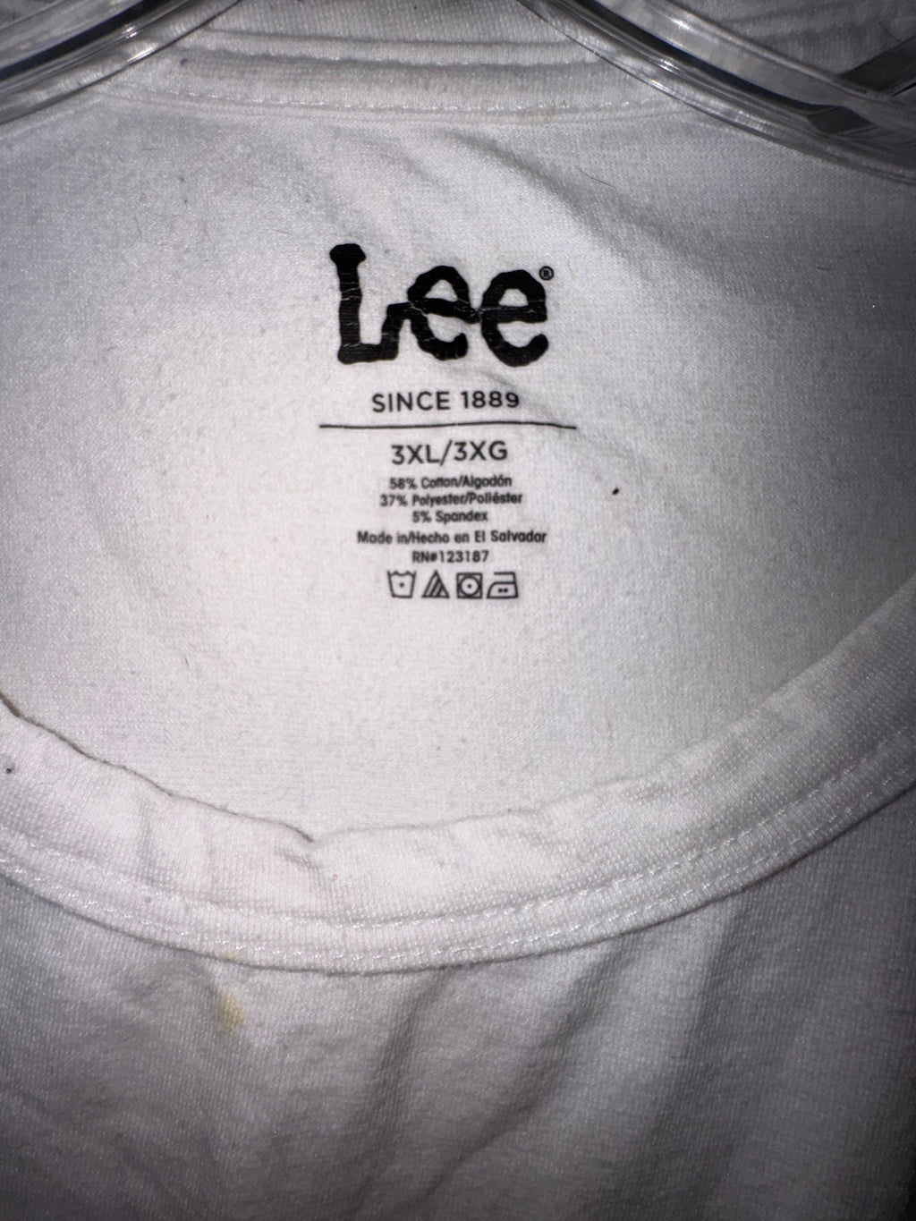 Lee White Striped Tee