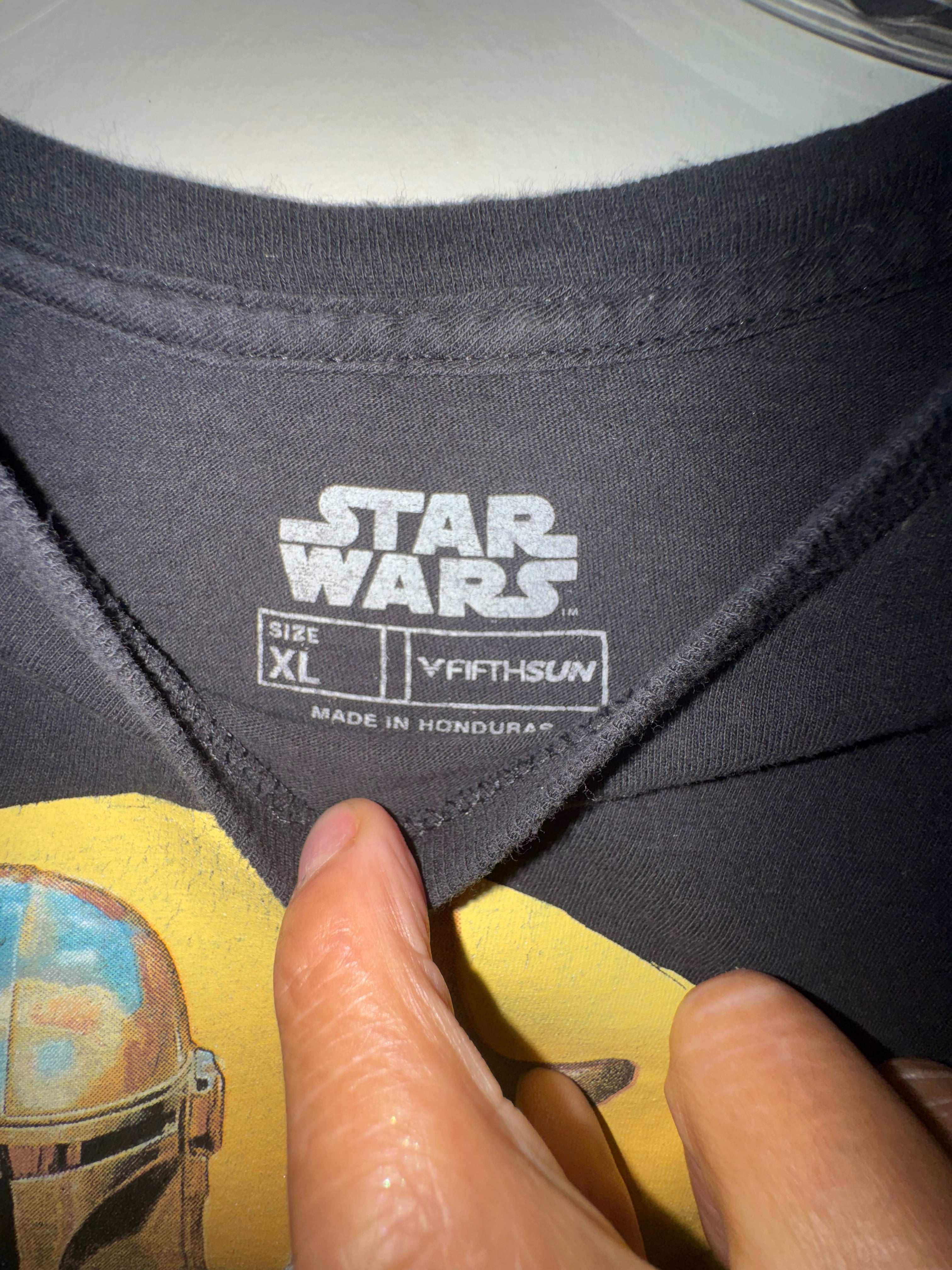 Star Wars The Mandalorian Black Graphic T-Shirt Grogu Baby Yoda Fifth Sun