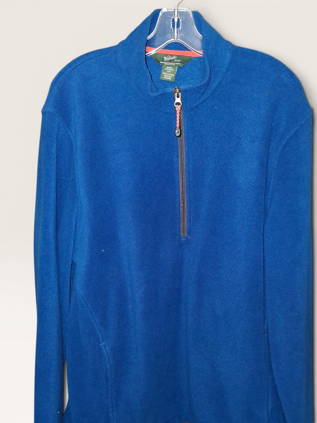 Woolrich Royal Blue Quarter-Zip Fleece Pullover